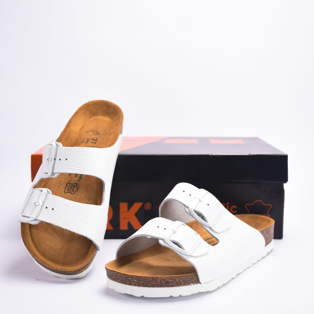 BIRKSBOT CUIR BLANC