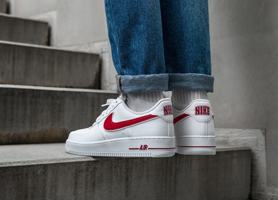 Nike air force 1 low white gym red