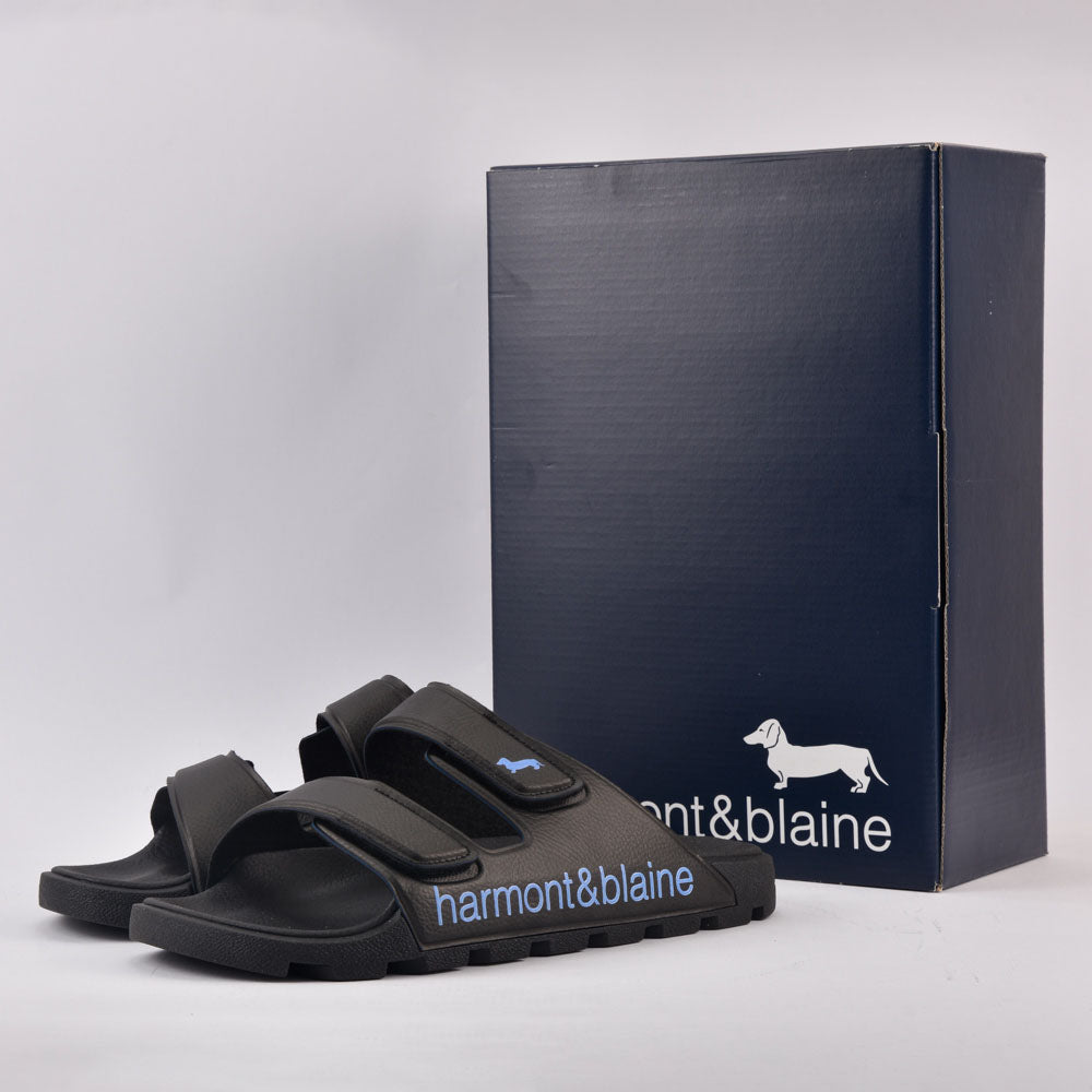 HARMONT AND BLAINE CIABATTA UOMO BLUBBER - LOGO NERO - AZZURRO